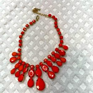 Orange plastic necklace